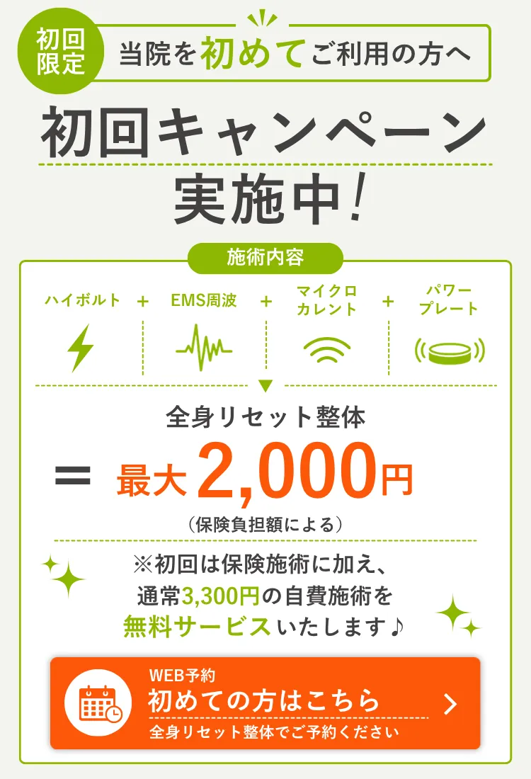NAOSEL大江整骨院 腰痛 初回限定クーポン
